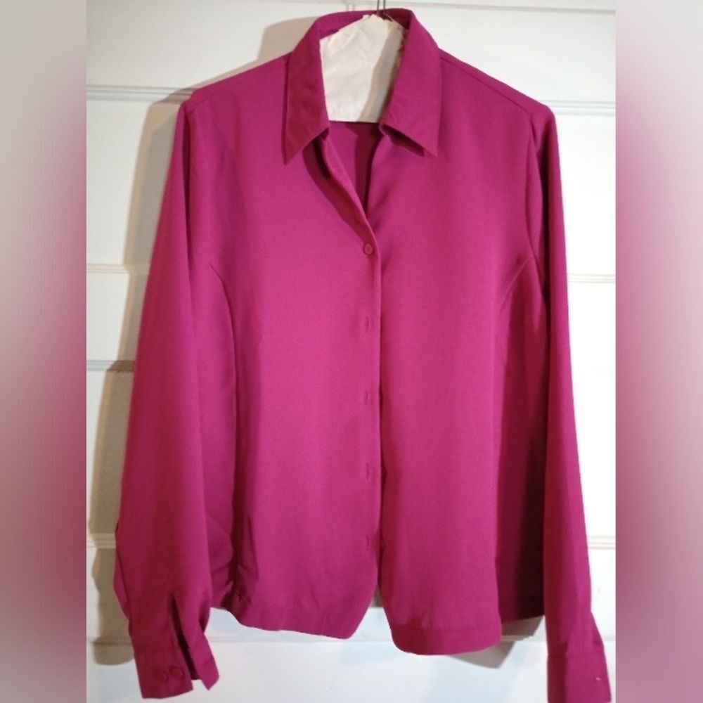 Liz Baker 16 tall long sleeve women's button down blouse